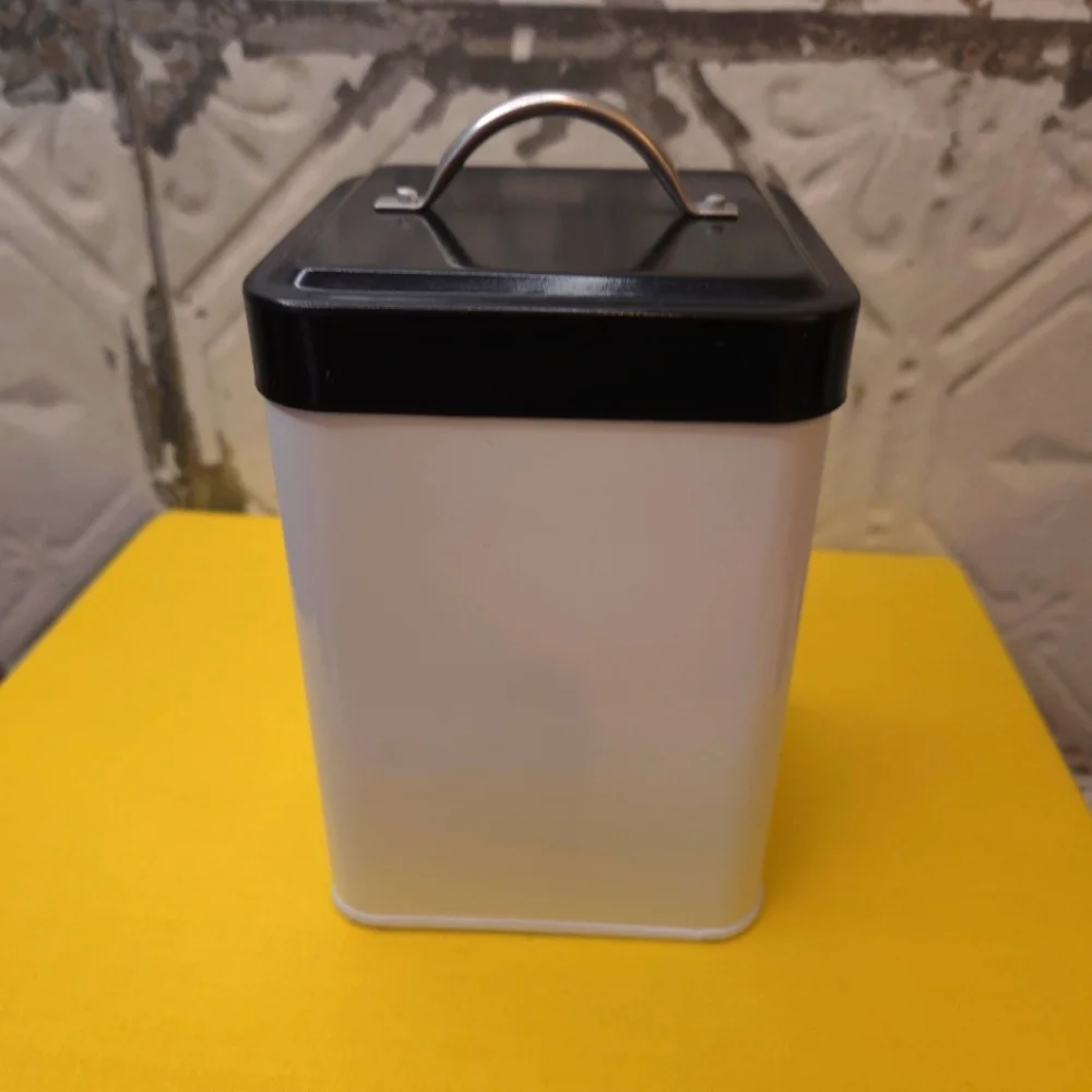 Cat Treat Storage Container in a Geometric Cat Design
